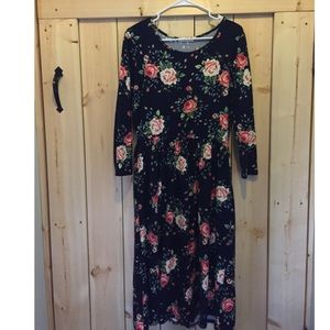 Midi length floral dress